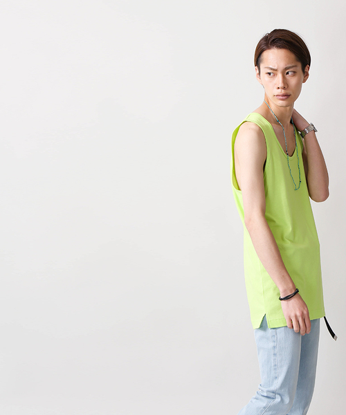 WEGO（ウィゴー）の「WEGO/カラーパレットタンクトップ（タンクトップ・メンズ・ターコイズブルー/ライム/オレンジ/ピンク系その他・LARGE/MEDIUM）」の7枚目の写真