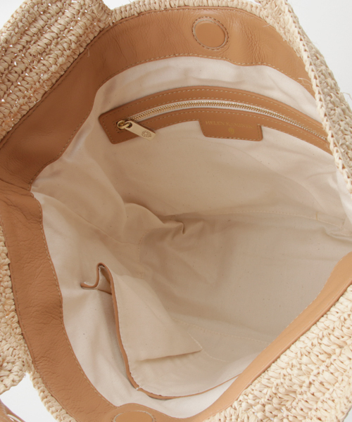 Helen Kaminski(ヘレンカミンスキー)の「HELEN KAMINSKY(ヘレンカミンスキー)ラフィアカゴバッグ (かごバッグ・レディース・グレー/ベージュ・ONE SIZE)」の8枚目の写真