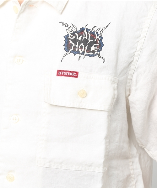 HYSTERIC GLAMOUR（ヒステリックグラマー）の「FERGADELIC METAL プリント 半袖ワークシャツ（シャツ/ブラウス・メンズ・ホワイト/ブラック・SMALL/MEDIUM/LARGE）」の8枚目の写真