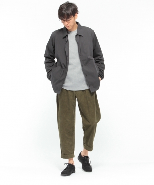 LAKOLE（ラコレ）の「【撥水】8Wコーデュロイワイドタックパンツ / LAKOLE（その他パンツ・メンズ・オリーブ/ブラウン/ブラック/サンドグレー/ネイビー/ダークブラウン・LARGE/MEDIUM/SMALL）」の8枚目の写真