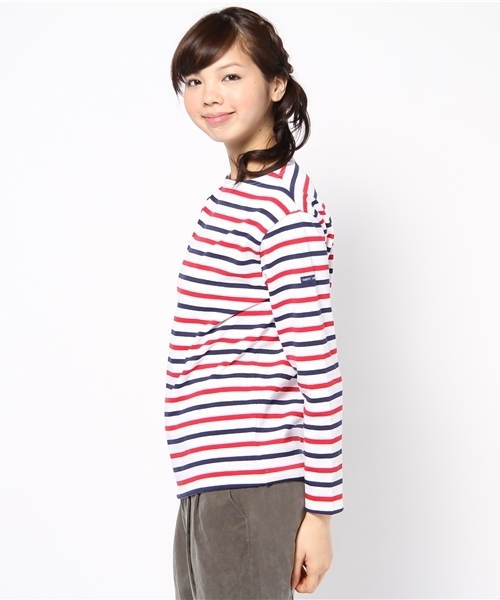 SAINT JAMES（セントジェームス）の「SAINTJAMES（セントジェームス） OUESSANT BOR TRI カットソー（Tシャツ/カットソー・レディース・ホワイト/ロイヤルブルー・SMALL/MEDIUM）」の3枚目の写真