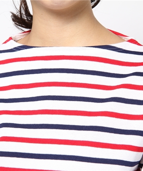 SAINT JAMES（セントジェームス）の「SAINTJAMES（セントジェームス） OUESSANT BOR TRI カットソー（Tシャツ/カットソー・レディース・ホワイト/ロイヤルブルー・SMALL/MEDIUM）」の5枚目の写真