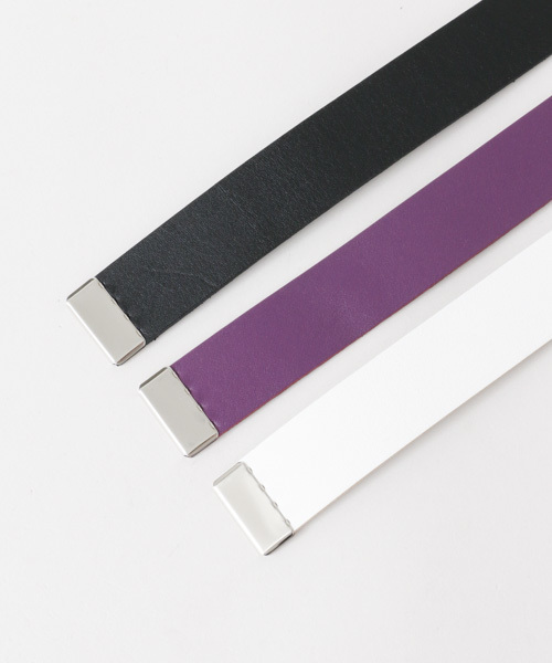 URBAN RESEARCH（アーバンリサーチ）の「JIAN　GACHA LEATHER BELT（ベルト・メンズ・ホワイト/ブラック/パープル/ブラウン/グレー/オレンジ・FREE）」の9枚目の写真