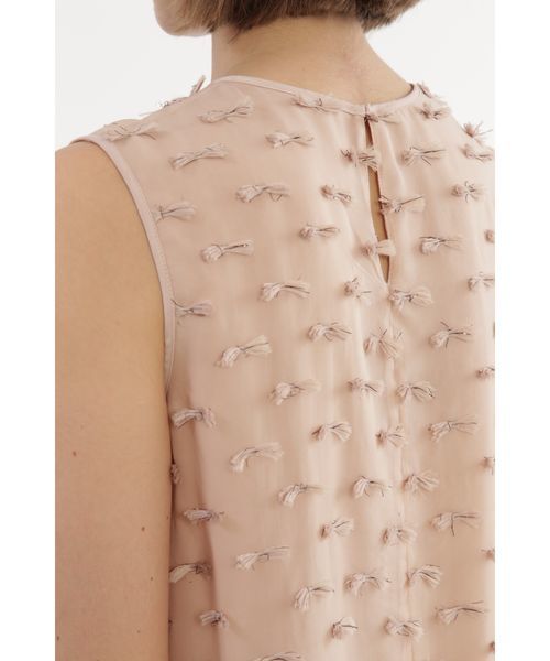 JILL STUART（ジルスチュアート）の「◆ボウカットジャガードノースリーブブラウス（シャツ/ブラウス・レディース・ブラック/ピンク・S/M）」の10枚目の写真