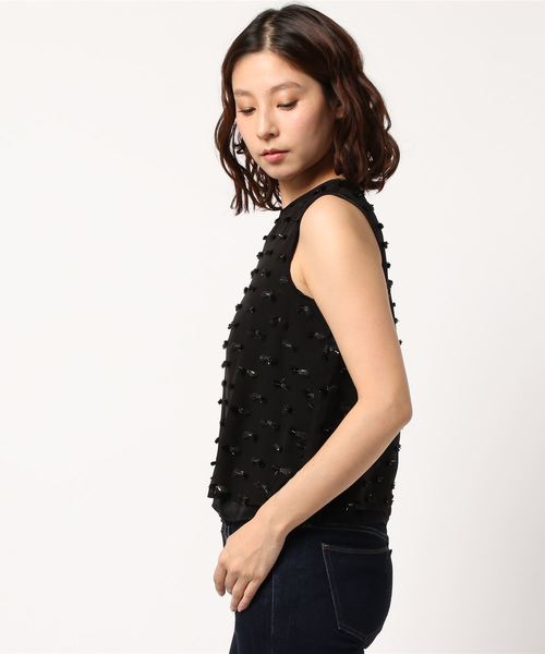 JILL STUART（ジルスチュアート）の「◆ボウカットジャガードノースリーブブラウス（シャツ/ブラウス・レディース・ブラック/ピンク・S/M）」の17枚目の写真