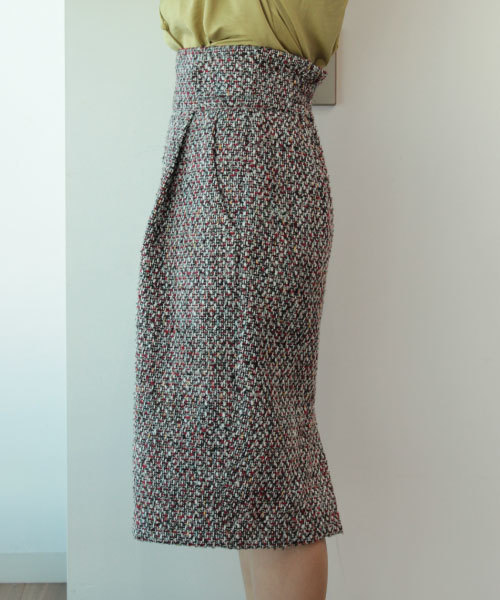mysty woman（ミスティウーマン）の「ツィード／チェックアソートタイトスカート（スカート・レディース・ベージュ系その他/レッド系その他/ネイビー・FREE）」の5枚目の写真