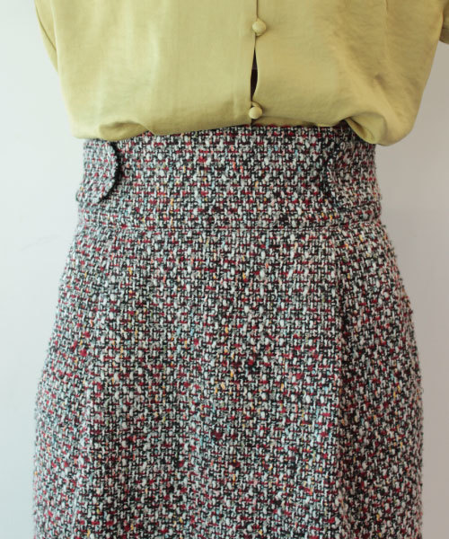 mysty woman（ミスティウーマン）の「ツィード／チェックアソートタイトスカート（スカート・レディース・ベージュ系その他/レッド系その他/ネイビー・FREE）」の6枚目の写真