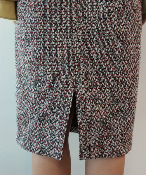 mysty woman（ミスティウーマン）の「ツィード／チェックアソートタイトスカート（スカート・レディース・ベージュ系その他/レッド系その他/ネイビー・FREE）」の8枚目の写真