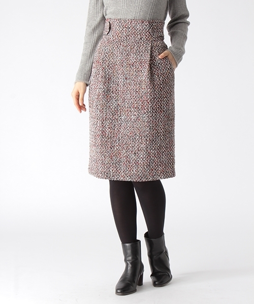 mysty woman（ミスティウーマン）の「ツィード／チェックアソートタイトスカート（スカート・レディース・ベージュ系その他/レッド系その他/ネイビー・FREE）」の13枚目の写真