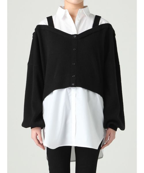 MURUA（ムルーア）の「カーデレイヤードシャツ（シャツ/ブラウス・レディース・ラベンダー/その他1/ブラック・FREE）」の8枚目の写真