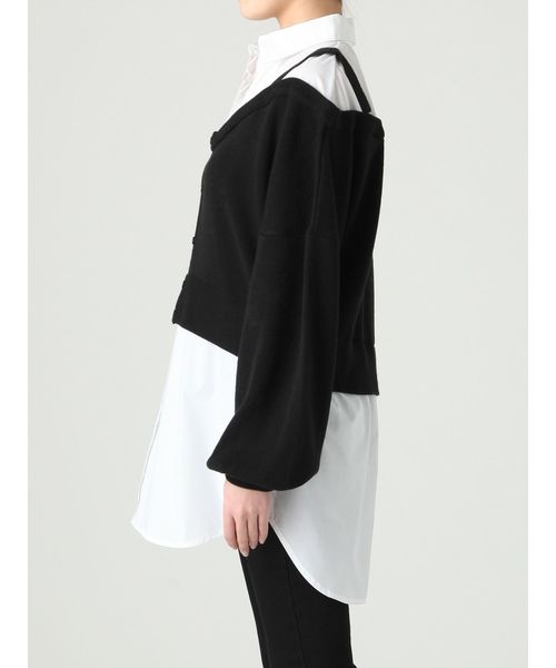 MURUA（ムルーア）の「カーデレイヤードシャツ（シャツ/ブラウス・レディース・ラベンダー/その他1/ブラック・FREE）」の9枚目の写真