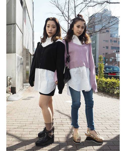 MURUA（ムルーア）の「カーデレイヤードシャツ（シャツ/ブラウス・レディース・ラベンダー/その他1/ブラック・FREE）」の16枚目の写真