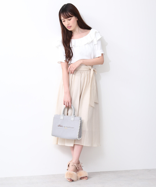 JILL by JILL STUART(ジルバイジルスチュアート)の「【CanCam 5月号掲載】パールライントートバッグ(小)(トートバッグ・レディース・ブラック/グレー/ピンク・フリ-)」の18枚目の写真