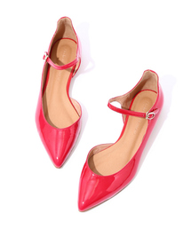 ワンストラップフラットシューズ