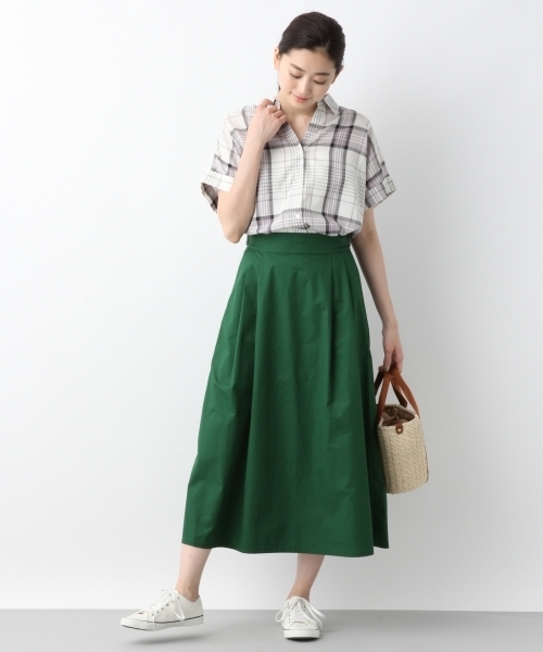 LEPSIM（レプシィム）の「3WAYアソートガラシャツSS　795649（シャツ/ブラウス・レディース・オレンジ系その他/ストライプ/ホワイト系その他/パープル系その他・FREE）」の5枚目の写真