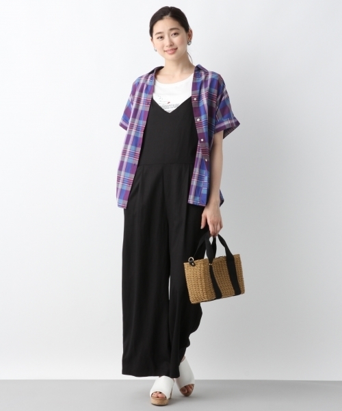 LEPSIM（レプシィム）の「3WAYアソートガラシャツSS　795649（シャツ/ブラウス・レディース・オレンジ系その他/ストライプ/ホワイト系その他/パープル系その他・FREE）」の8枚目の写真