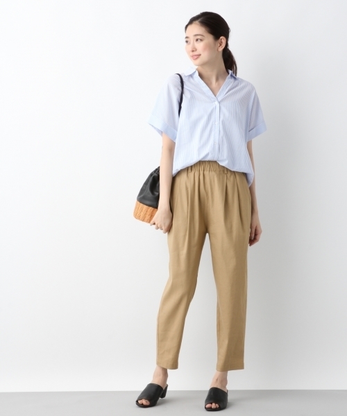 LEPSIM（レプシィム）の「3WAYアソートガラシャツSS　795649（シャツ/ブラウス・レディース・オレンジ系その他/ストライプ/ホワイト系その他/パープル系その他・FREE）」の12枚目の写真