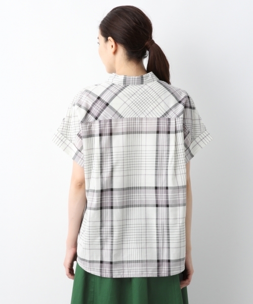 LEPSIM（レプシィム）の「3WAYアソートガラシャツSS　795649（シャツ/ブラウス・レディース・オレンジ系その他/ストライプ/ホワイト系その他/パープル系その他・FREE）」の16枚目の写真