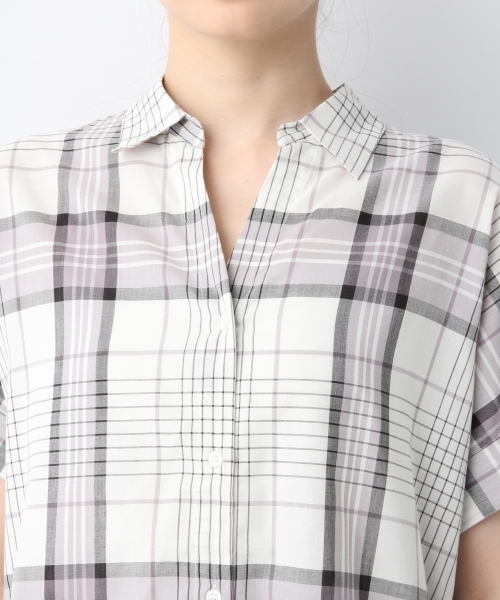 LEPSIM（レプシィム）の「3WAYアソートガラシャツSS　795649（シャツ/ブラウス・レディース・オレンジ系その他/ストライプ/ホワイト系その他/パープル系その他・FREE）」の17枚目の写真