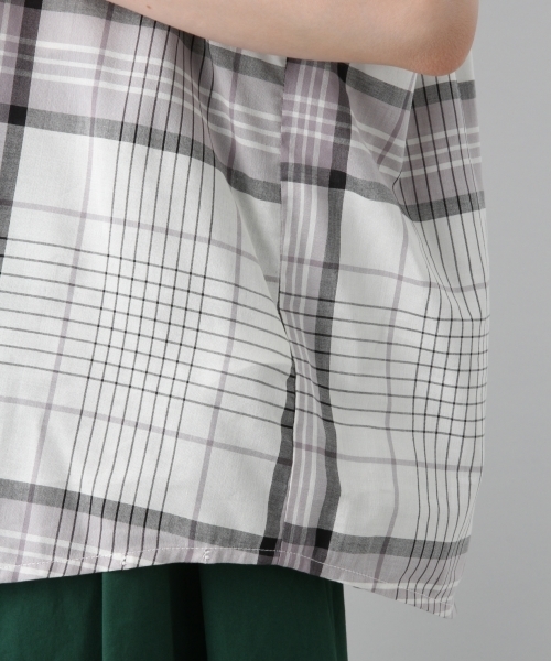 LEPSIM（レプシィム）の「3WAYアソートガラシャツSS　795649（シャツ/ブラウス・レディース・オレンジ系その他/ストライプ/ホワイト系その他/パープル系その他・FREE）」の20枚目の写真