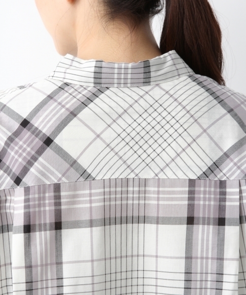 LEPSIM（レプシィム）の「3WAYアソートガラシャツSS　795649（シャツ/ブラウス・レディース・オレンジ系その他/ストライプ/ホワイト系その他/パープル系その他・FREE）」の21枚目の写真