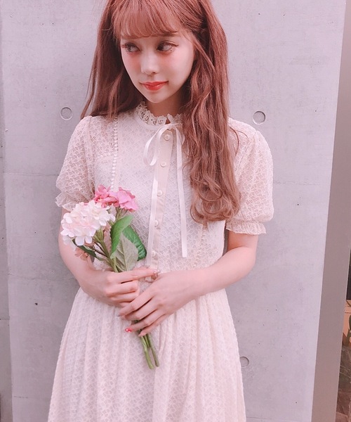 Swankiss(スワンキス)の「RS lace classic O/P(ワンピース・レディース・オフホワイト/グレー・FREE)」の9枚目の写真