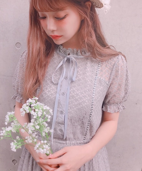 Swankiss(スワンキス)の「RS lace classic O/P(ワンピース・レディース・オフホワイト/グレー・FREE)」の12枚目の写真