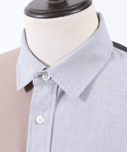 ANGENEHM（アンゲネーム）の「ms3550-Crazy Over Shirts シャツ(MADE IN JAPAN)（シャツ/ブラウス・メンズ・ベージュ/ブルー・S/M/L）」の7枚目の写真