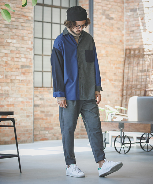 ANGENEHM（アンゲネーム）の「ms3550-Crazy Over Shirts シャツ(MADE IN JAPAN)（シャツ/ブラウス・メンズ・ベージュ/ブルー・S/M/L）」の12枚目の写真