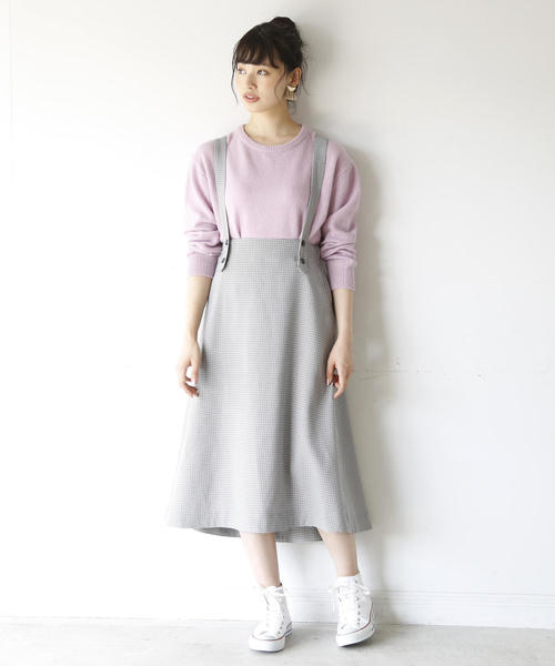 coen（コーエン）の「【2WAY】チェックロングフレアスカート ( ジャンパースカート )（スカート・レディース・ブラウン/ブラック・MEDIUM/LARGE）」の18枚目の写真