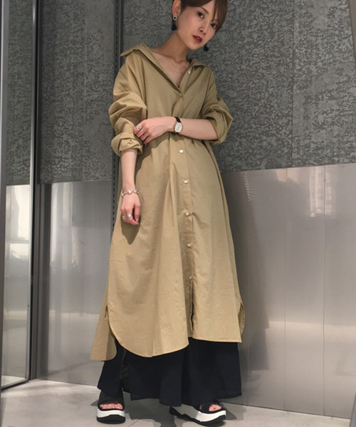 koe(コエ)の「・リラックスシャツワンピース ●(ワンピース・レディース・ベージュ/カーキ/ベージュ系その他4/ブルー系その他5・FREE)」の21枚目の写真