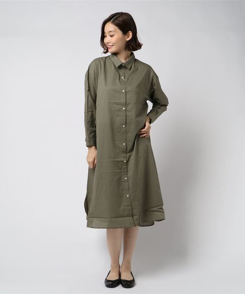 koe(コエ)の「・リラックスシャツワンピース ●(ワンピース・レディース・ベージュ/カーキ/ベージュ系その他4/ブルー系その他5・FREE)」の3枚目の写真