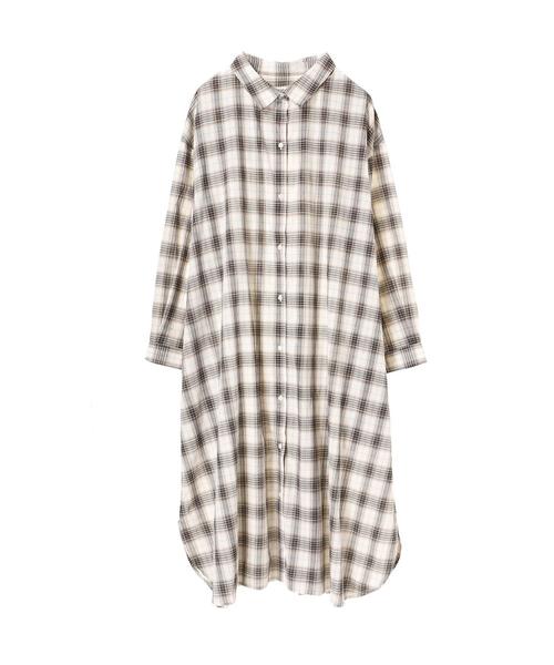 koe(コエ)の「・リラックスシャツワンピース ●(ワンピース・レディース・ベージュ/カーキ/ベージュ系その他4/ブルー系その他5・FREE)」の8枚目の写真