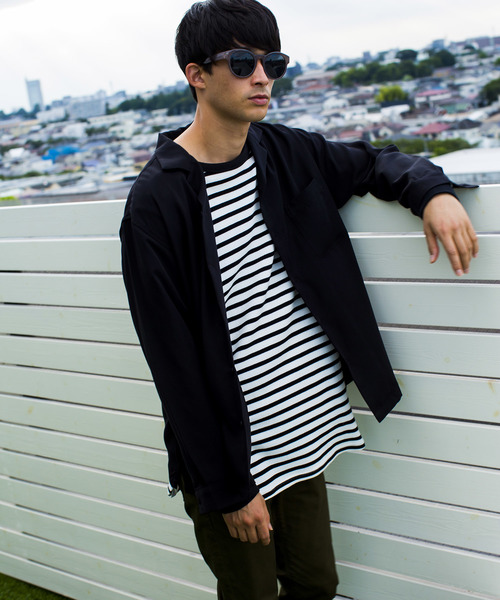 WEGO(ウィゴー)の「WEGO/フィブリルオープンカラーシャツ(シャツ/ブラウス・メンズ・ブラック/パープル/ブラウン/ピンク/グリーン系その他/ワイン・MEDIUM/LARGE)」の7枚目の写真