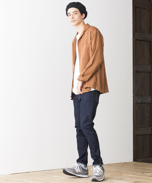 WEGO(ウィゴー)の「WEGO/フィブリルオープンカラーシャツ(シャツ/ブラウス・メンズ・ブラック/パープル/ブラウン/ピンク/グリーン系その他/ワイン・MEDIUM/LARGE)」の14枚目の写真