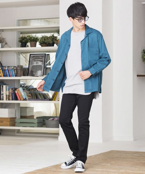 WEGO(ウィゴー)の「WEGO/フィブリルオープンカラーシャツ(シャツ/ブラウス・メンズ・ブラック/パープル/ブラウン/ピンク/グリーン系その他/ワイン・MEDIUM/LARGE)」の16枚目の写真