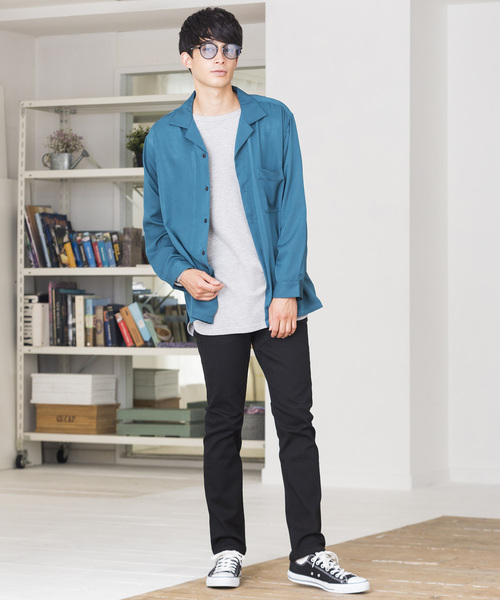 WEGO(ウィゴー)の「WEGO/フィブリルオープンカラーシャツ(シャツ/ブラウス・メンズ・ブラック/パープル/ブラウン/ピンク/グリーン系その他/ワイン・MEDIUM/LARGE)」の18枚目の写真