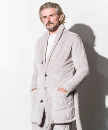 1PIU1UGUALE3 RELAX(ウノピゥウノウグァーレトレ)両面ボアフリースガウンコート