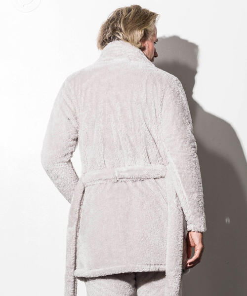 1piu1uguale3 RELAX(ウノピュウノウグァーレトレリラックス)の「1PIU1UGUALE3 RELAX(ウノピゥウノウグァーレトレ)両面ボアフリースガウンコート(カーディガン/ボレロ・メンズ・ブラック/グレー/ネイビー・SMALL/MEDIUM/LARGE/X-LARGE/XX-LARGE)」の10枚目の写真