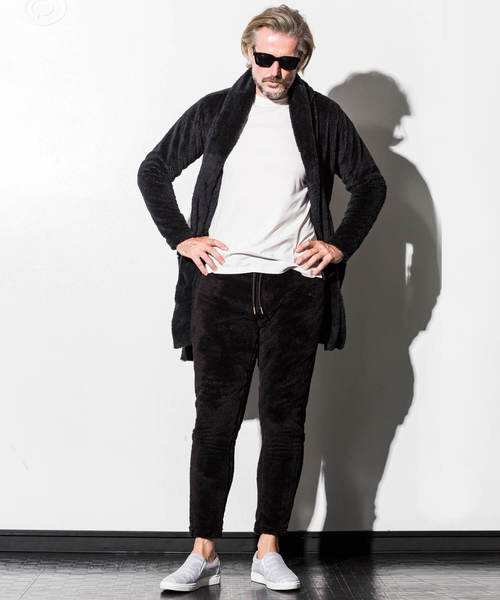 1piu1uguale3 RELAX(ウノピュウノウグァーレトレリラックス)の「1PIU1UGUALE3 RELAX(ウノピゥウノウグァーレトレ)両面ボアフリースガウンコート(カーディガン/ボレロ・メンズ・ブラック/グレー/ネイビー・SMALL/MEDIUM/LARGE/X-LARGE/XX-LARGE)」の12枚目の写真