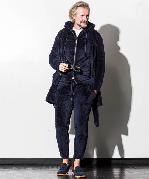 1piu1uguale3 RELAX(ウノピュウノウグァーレトレリラックス)の「1PIU1UGUALE3 RELAX(ウノピゥウノウグァーレトレ)両面ボアフリースガウンコート(カーディガン/ボレロ・メンズ・ブラック/グレー/ネイビー・SMALL/MEDIUM/LARGE/X-LARGE/XX-LARGE)」の13枚目の写真