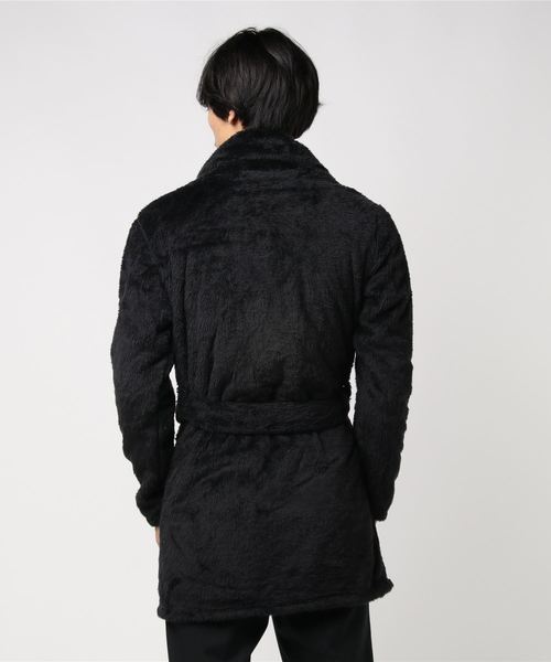 1piu1uguale3 RELAX(ウノピュウノウグァーレトレリラックス)の「1PIU1UGUALE3 RELAX(ウノピゥウノウグァーレトレ)両面ボアフリースガウンコート(カーディガン/ボレロ・メンズ・ブラック/グレー/ネイビー・SMALL/MEDIUM/LARGE/X-LARGE/XX-LARGE)」の5枚目の写真