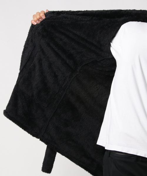 1piu1uguale3 RELAX(ウノピュウノウグァーレトレリラックス)の「1PIU1UGUALE3 RELAX(ウノピゥウノウグァーレトレ)両面ボアフリースガウンコート(カーディガン/ボレロ・メンズ・ブラック/グレー/ネイビー・SMALL/MEDIUM/LARGE/X-LARGE/XX-LARGE)」の6枚目の写真