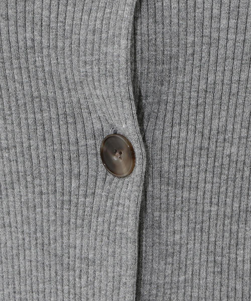 Jewel Changes（ジュエルチェンジズ）の「CS R/PE リブ スクエアネック カーディガン（カーディガン/ボレロ・レディース・ロイヤルブルー/グレー/レッド・FREE）」の6枚目の写真