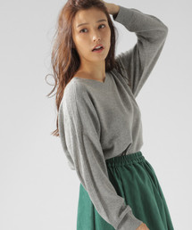 [洗えるニット]カシミア混2WAYニットプルオーバー