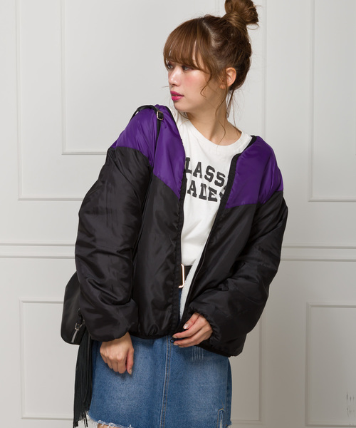 SpRay（スプレイ）の「ボアリバーシブルブルゾン（ブルゾン・レディース・ホワイト×ブラック/ホワイト系その他/ブラック系その他/グレー系その他/ベージュ系その他/ホワイト系その他2/ホワイト系その他3/ホワイト系その他4/ホワイト系その他5/ホワイト×ピンク/ブラック×ブラック・FREE/SMALL）」の13枚目の写真