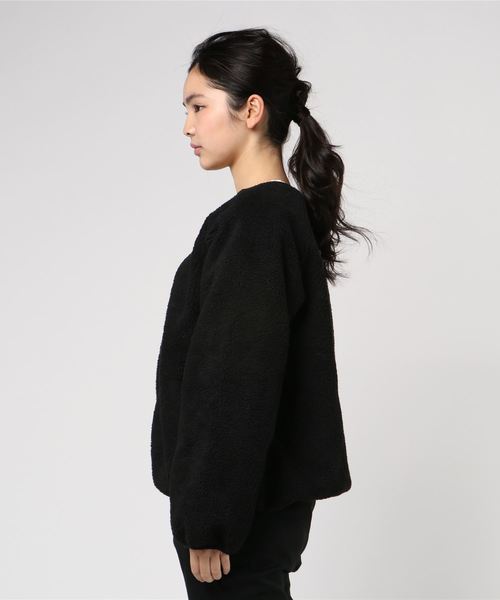 SpRay（スプレイ）の「ボアリバーシブルブルゾン（ブルゾン・レディース・ホワイト×ブラック/ホワイト系その他/ブラック系その他/グレー系その他/ベージュ系その他/ホワイト系その他2/ホワイト系その他3/ホワイト系その他4/ホワイト系その他5/ホワイト×ピンク/ブラック×ブラック・FREE/SMALL）」の21枚目の写真