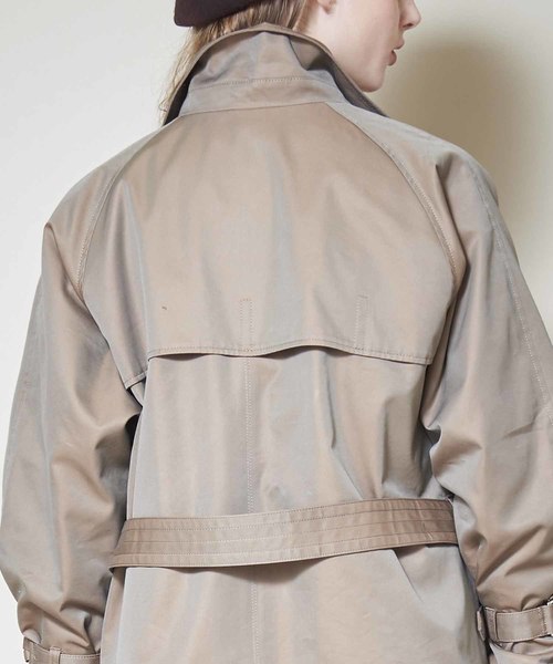 kha:ki（カーキ）の「「KHA:KI / カーキ」ワイドロングトレンチコート（トレンチコート・レディース・モカ/ブラック・1/2）」の12枚目の写真