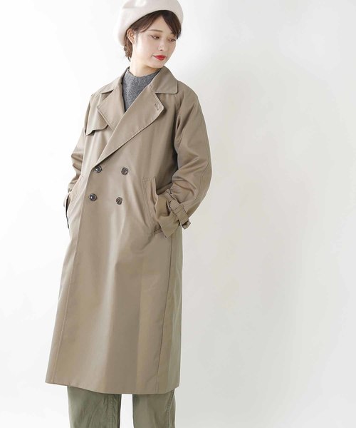 kha:ki（カーキ）の「「KHA:KI / カーキ」ワイドロングトレンチコート（トレンチコート・レディース・モカ/ブラック・1/2）」の19枚目の写真
