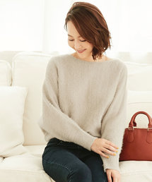 KOBE LETTUCE | ふんわり素材×ドルマンスリーブで大人可愛く♪ボートネックデザイン☆シャギーニットトップス＊レディース/トップス[C3270]神戸レタス(ニット/セーター)